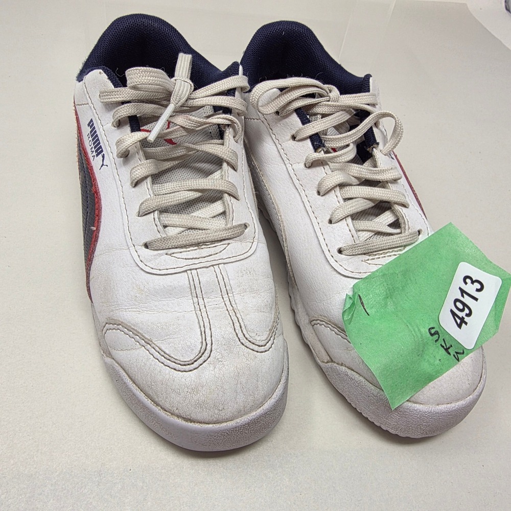 Puma Roma Ferrari Kids Size 2C 339974-02 White Navy Red Racing Sneakers Fair